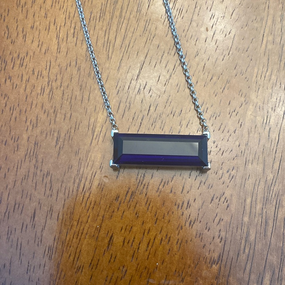 Navy Blue silver Hespera necklace